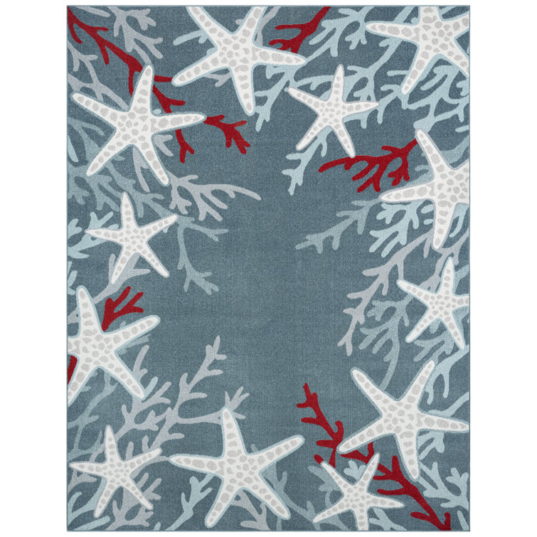 Home Dynamix Starfish Area Rug in Navy Blue & Reviews Wayfair